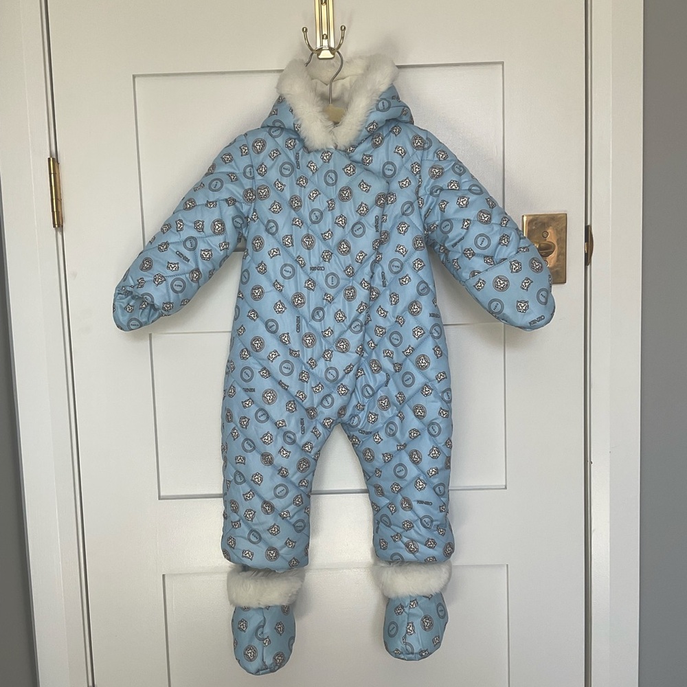 KENZO Baby Blue Kids One Piece Snowsuit